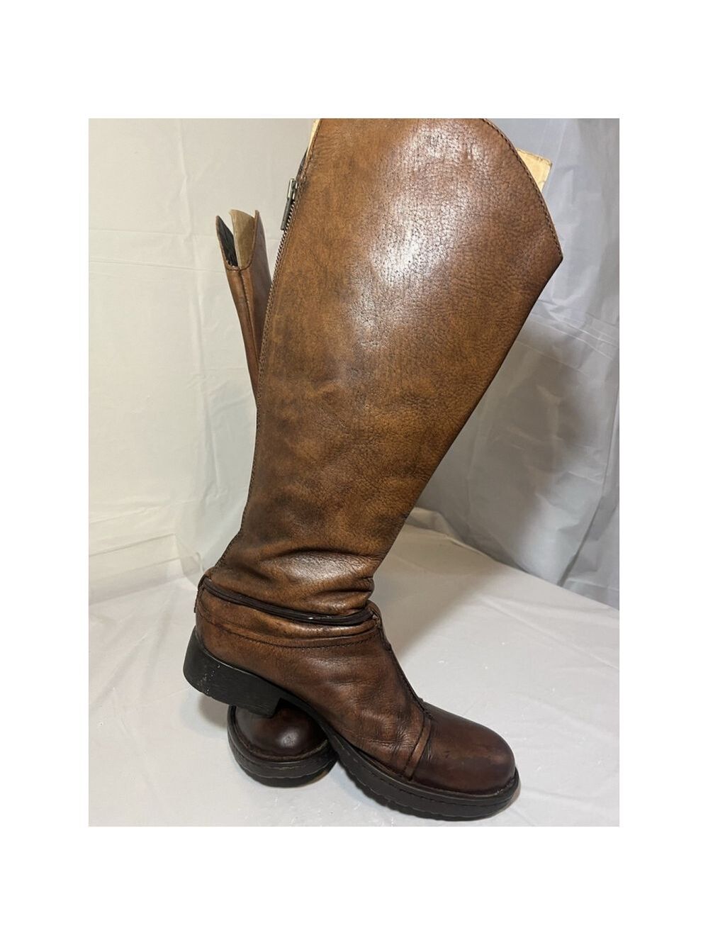 Born Shyra Tall Brown Leather Riding Boots Women Sz 8 - Picture 5 of 16